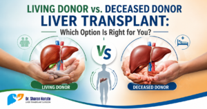 Living donor vs deceased donor liver transplant comparison showing two liver transplant options.